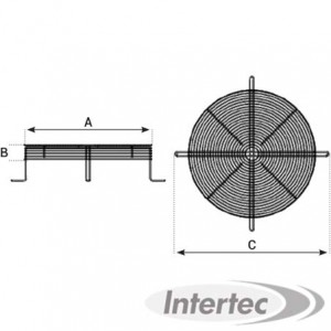 Grille de protection côté hélice pour ventilateur Exafan Pièces, accessoires ventilateurs