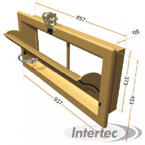 TRAPPE MURALE D'ENTREE D'AIR TPI 3000-VFG-C 3000VFG-C