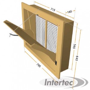 TRAPPE MURALE D'ENTREE D'AIR TPI 4000-VFG-C 4000VFG-C