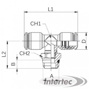 RACCORD TÉ MÂLE AU CENTRE ORIENTABLE "SHORT" TEM61/8