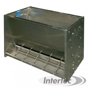 NOURRISSEUR DOUBLE ACIER INOX PORC POST-SEVRAGE Augettes, nourrisseurs, distributeurs ELEVAGE