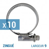 BLISTER COLLIERS DE SERRAGE À VIS TANGENTE ZINGUE LARGEUR 9 MM PLOMBERIE